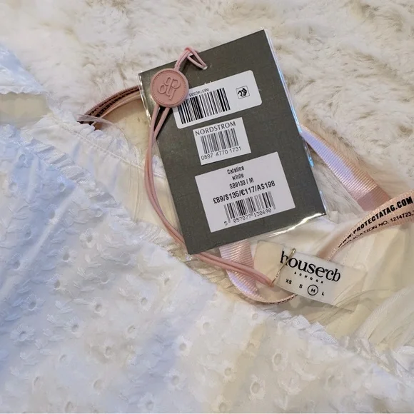 House of CB Eyelet Mesh Corset Top M - White - Picture 6 of 6